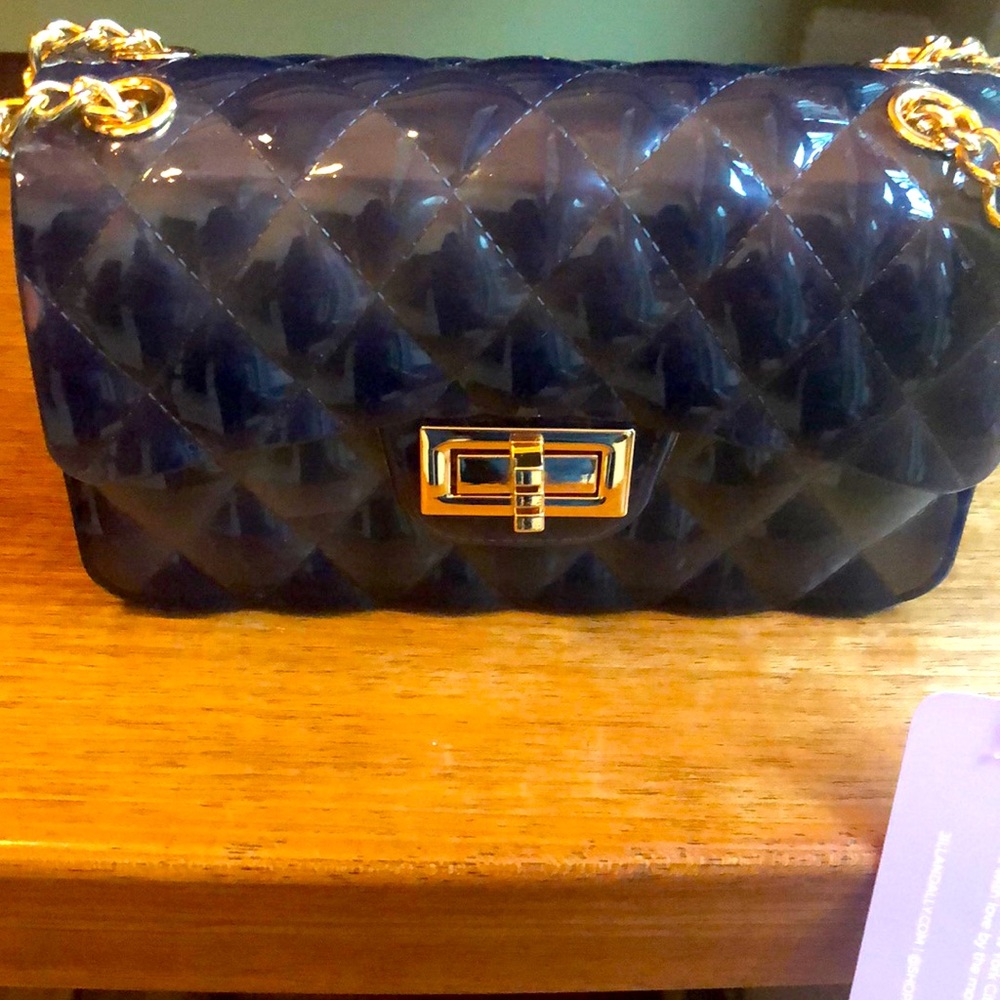 Jill & Ally Black Clear Bag